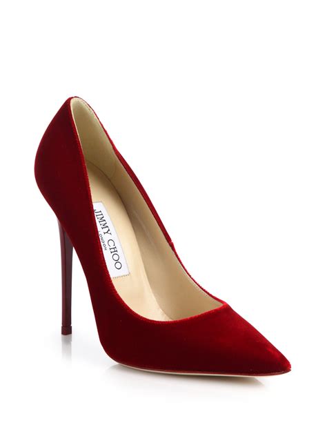 jimmy choo red velvet heels.